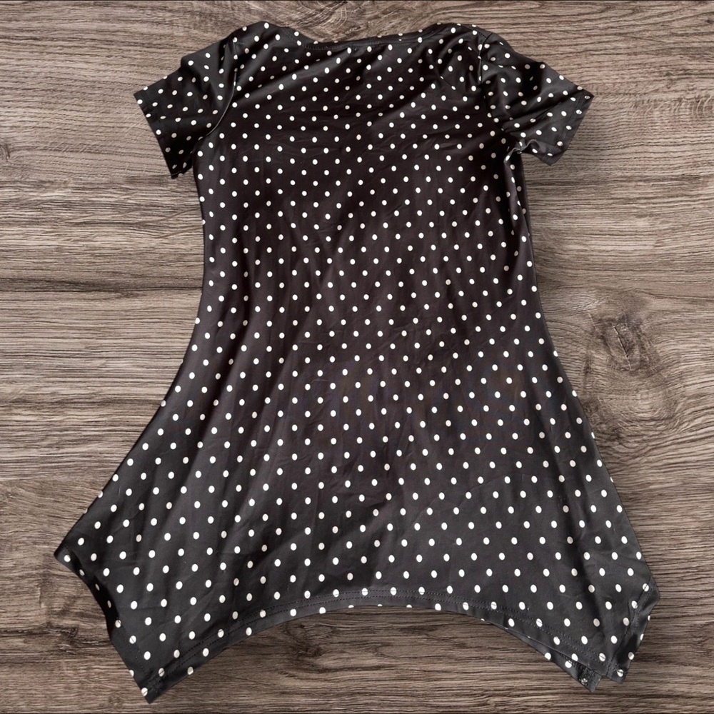 Lily by Firmiana Black Polka Dot Tunic Top – Size L – New - Picture 3 of 3